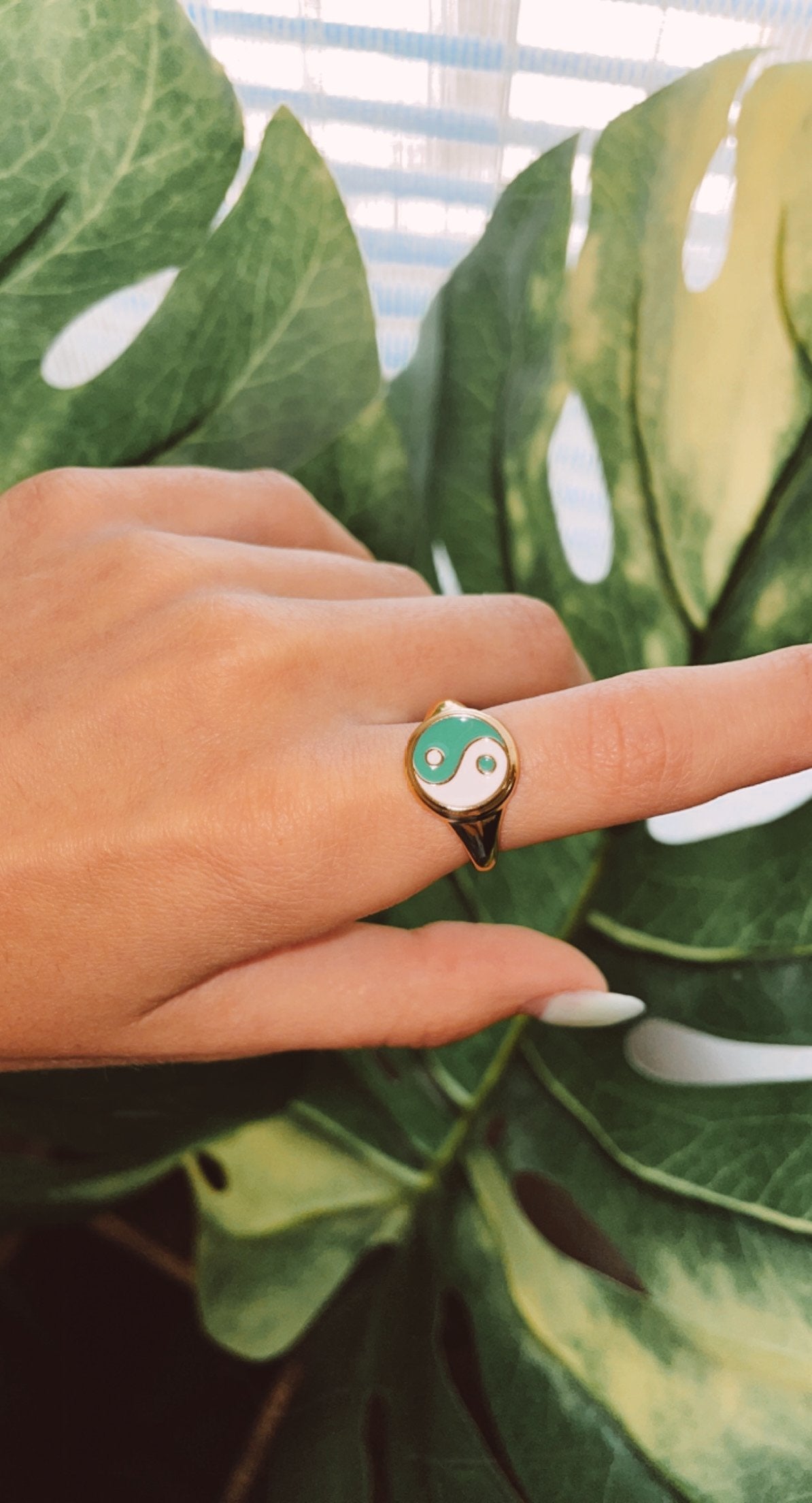 Yin Yang Gold Plated Ring