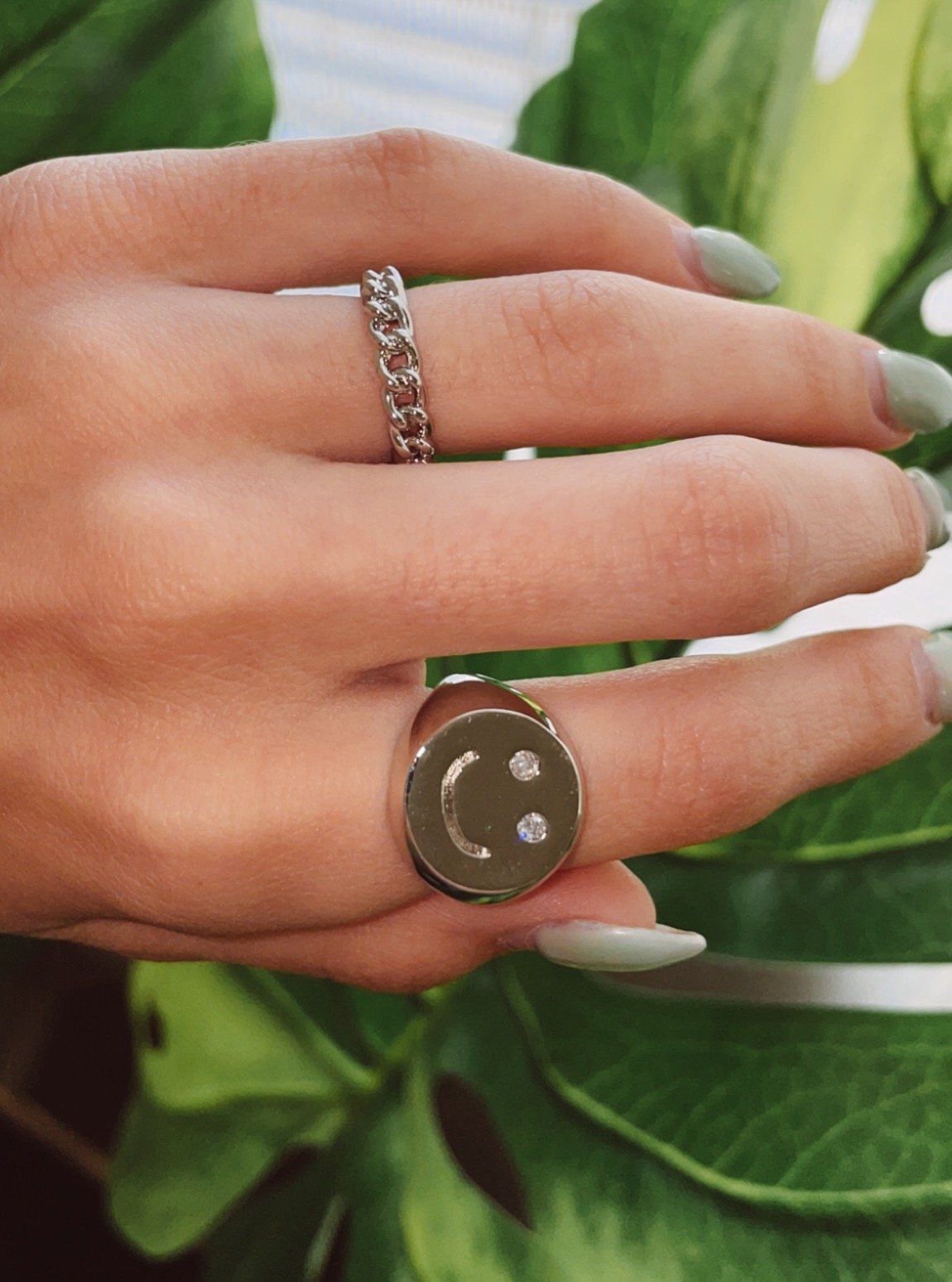 Ecstatic Rhodium-Silver Plated Ring