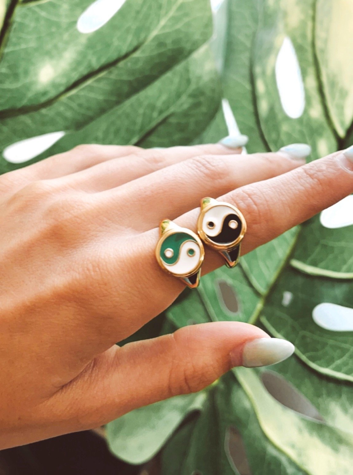 Yin Yang Gold Plated Ring