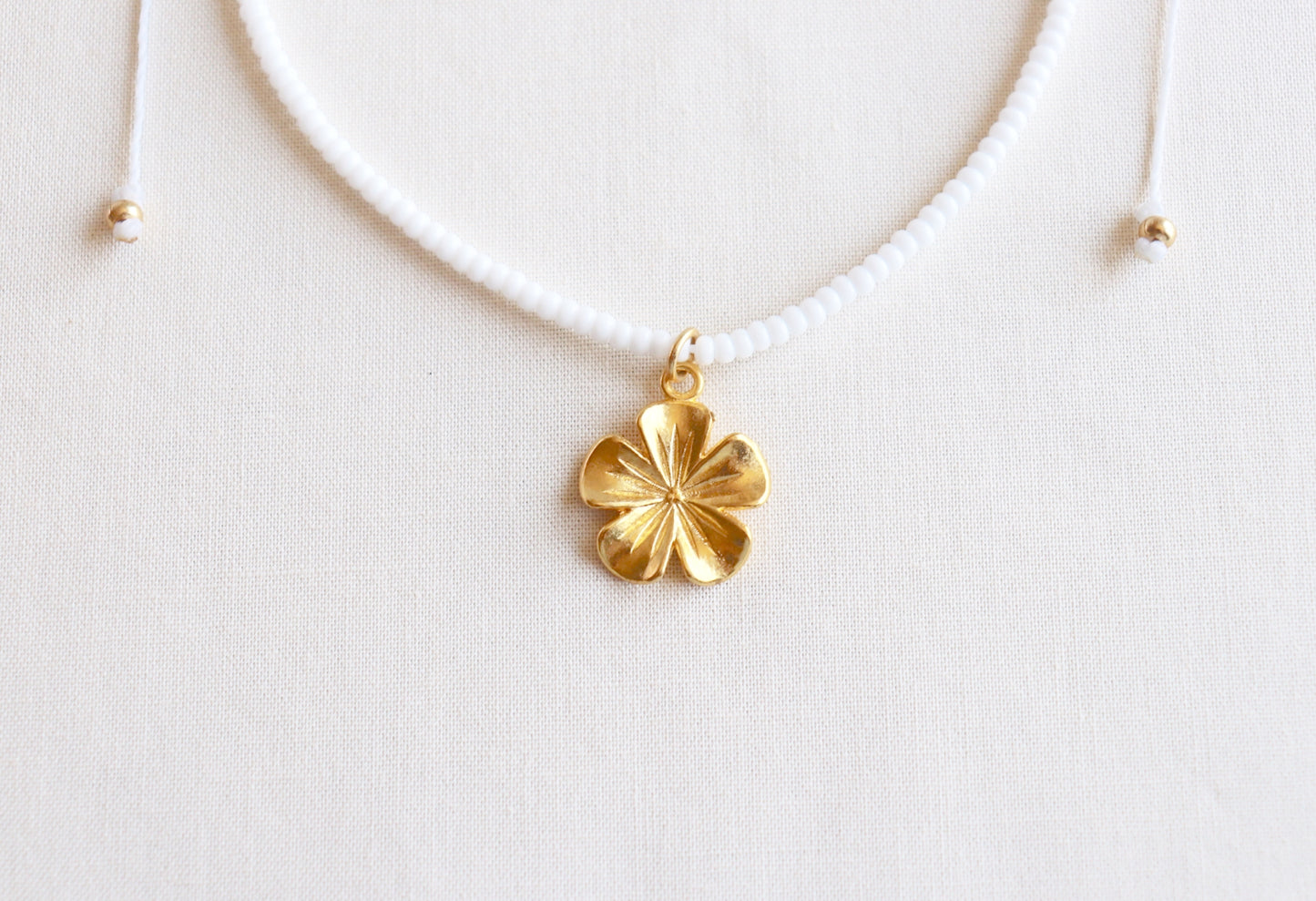 Golden Plumeria Limited Edition Waterproof Necklace