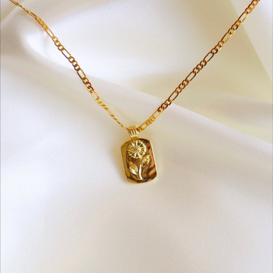Flower Child 24k Gold Plated Chain Necklace