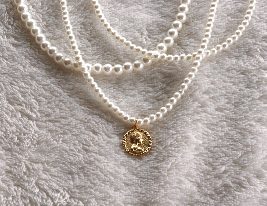 Florence Pearl 24k gold Waterproof Necklaces