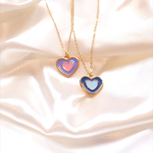 Hugs and Kisses 24k Gold Plated Chain Necklace